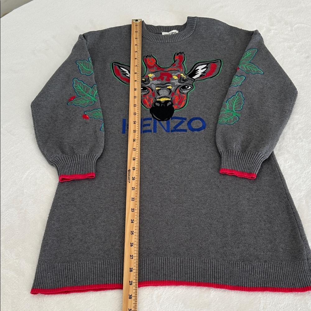 Kenzo Kids Knitted Giraffe Jungle Junior Girl Collection Sweater Dress. Sz 10 - Picture 7 of 13